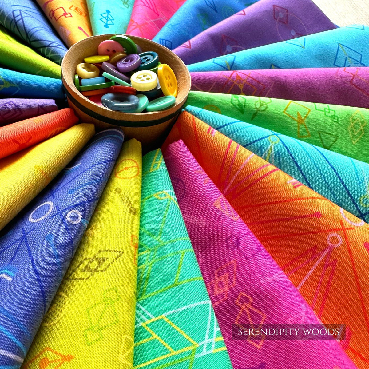 GCP Products 50Pcs 12 X 12 Inch Multicolor Cotton Fabric Bundle